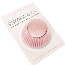 BAKING CUP - 408 FOIL - PAPYRUS & CO - PASTEL PINK PK 50