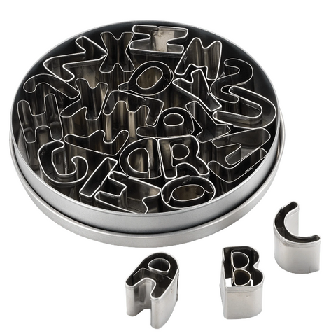 CAKE MAD - CUTTER - ALPHABET LETTERS 25MM - TIN
