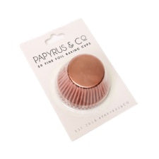 BAKING CUP - MINI FOIL - PAPYRUS & CO - ROSE GOLD PK 50