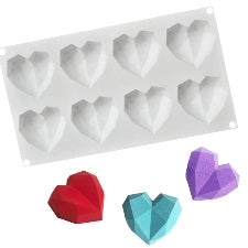 CAKE MAD - 3D GEO HEART SILICONE MOULD
