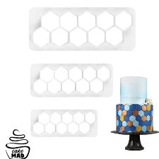 CAKE MAD - CUTTER  - HEXAGON SET 3