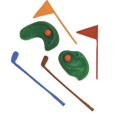 CAKE KIT - GOLF GREEN WITH CLUBS & FLAG