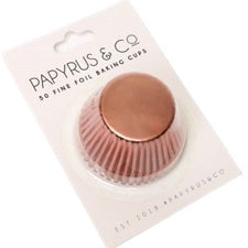 BAKING CUP - 650 FOIL - PAPYRUS & CO - ROSE GOLD PK 50