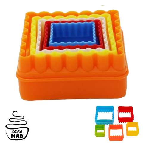 CAKE MAD - CUTTER - PLASTIC SQUARE SET