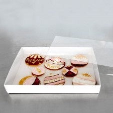 BOX - COOKIE - CLEAR LID - 12.5X10X2